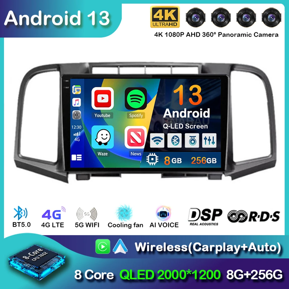 

Android 13 Carplay Auto Car Radio For Toyota Venza 2008-2016 DSP Multimedia Video Player Stereo Navi GPS Head Unit Audio WIFI+4G