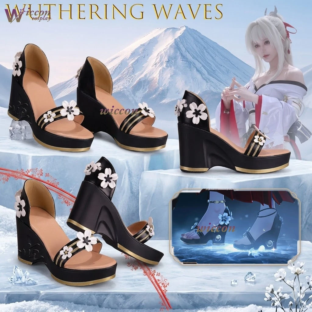 

qjca/s Wuthering Waves Feixue Cosplay Shoes Game Footwear Halloween Party Performance Wear Gacha Role Play Collection Gift Party
