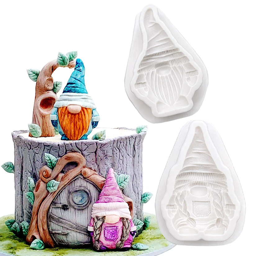 Gnomes Christmas Thanksgiving Day Silicone Sugarcraft Mold Cupcake Baking Mould Fondant Cake Decorating Tools