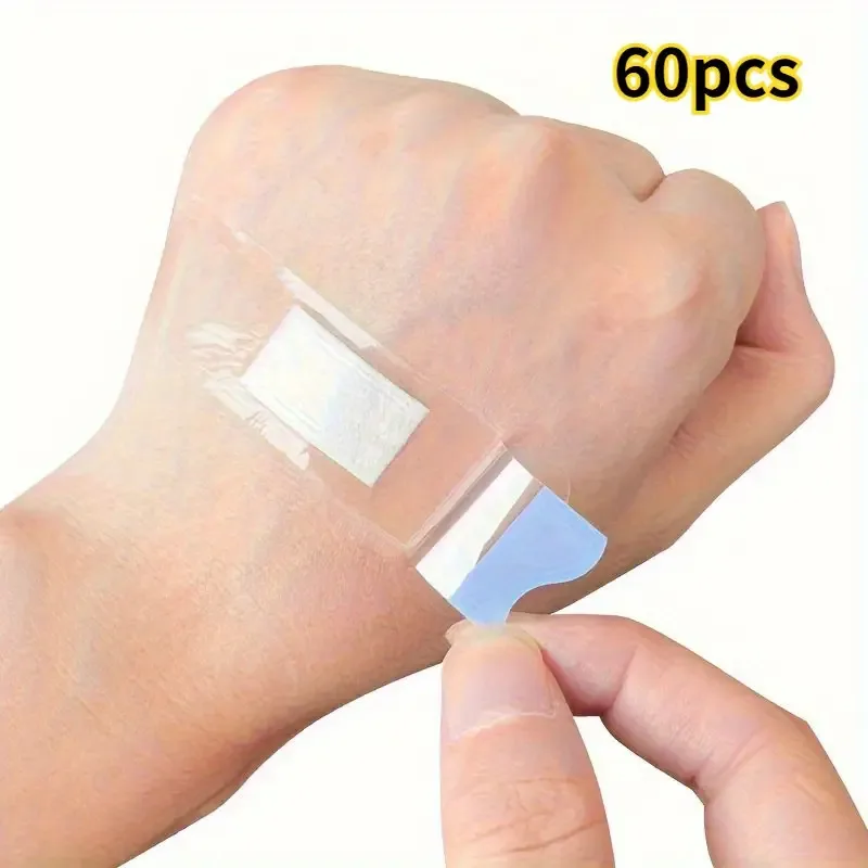 60/120/180pcs Bernapas - Pita Elastis Transparan untuk Rumah, Olahraga & Aktivitas Luar Ruangan, Perawatan Darurat dan Perlindungan