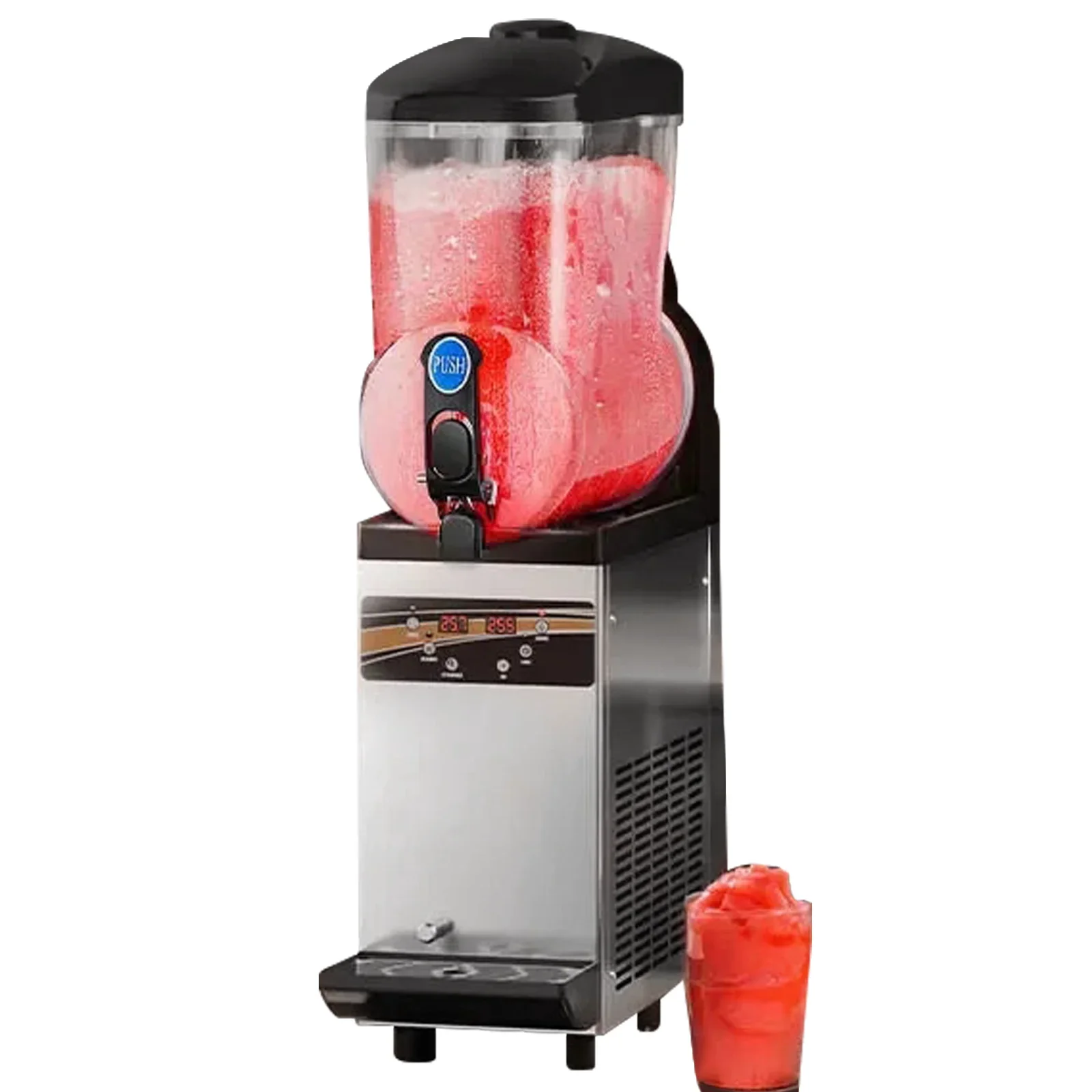 VEVOR Commercial Slushy Ice Machine, 1X15L Commercial Slushy Machine, Smoothie Frozen Drink Maker, for Home Restaurants