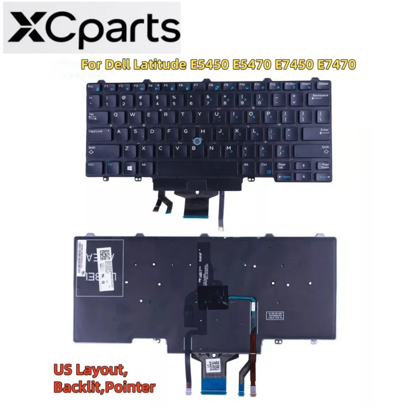 Laptop Notebook Keyboard US New for Dell Latitude E5450 E5470 E7450 E7470 With Backlit Pointer