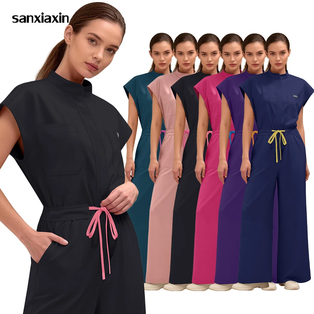 

Breathable Beauty Spa Workwear Scrubs Uniforms Woman High-quality Anti-Wrinkle Clinical Nursing Jumpsuits Medical Nurse Clothes