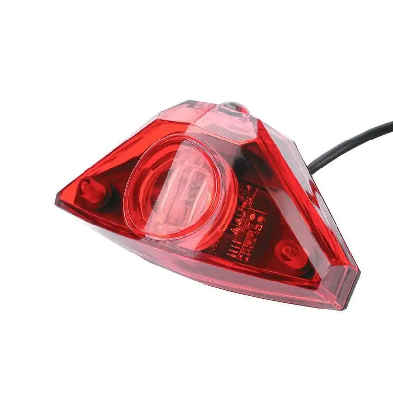 6-80V LED Rear Tail Light Brake Lamp For Electric Bike Scooter Night Cycling Safety Lamp Waterproof Plastic Accessories