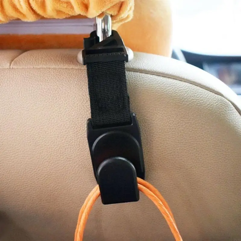 2025 جديد ABS Car Headrest Hook Hook Rotatable Car Setting لسهولة التخزين والتنظيم