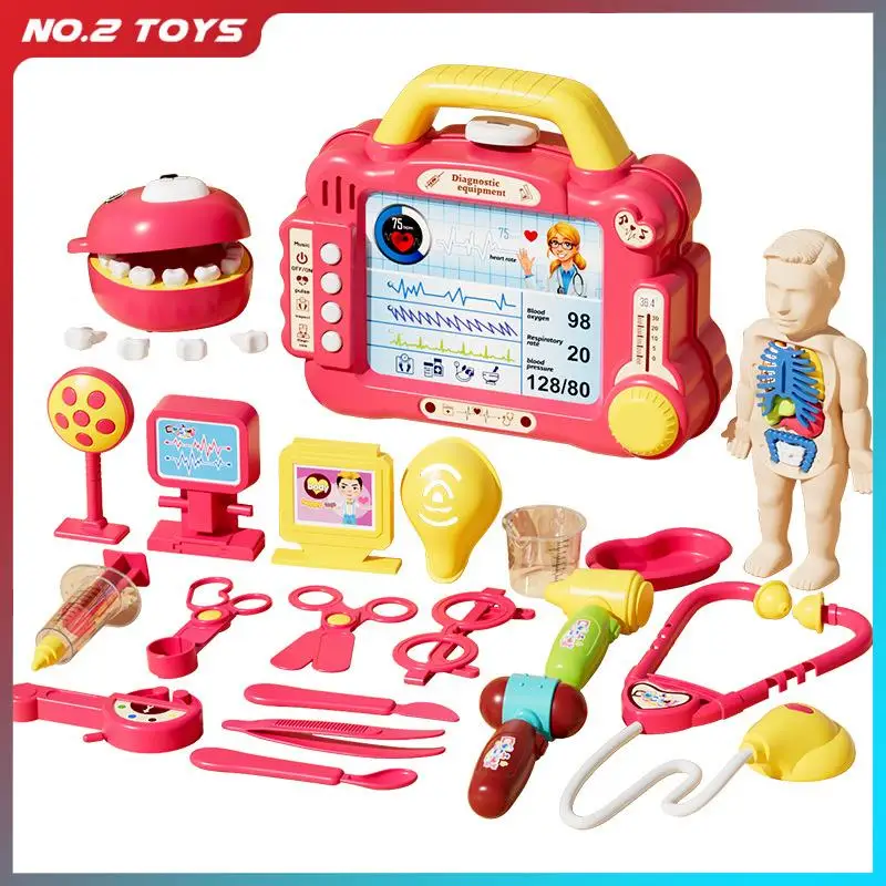 

Children's Play House Simulation Doctor Tool Set Toy Pretend Play Doctor First Aid Kit Interactive Educational Toy for Kids Gift