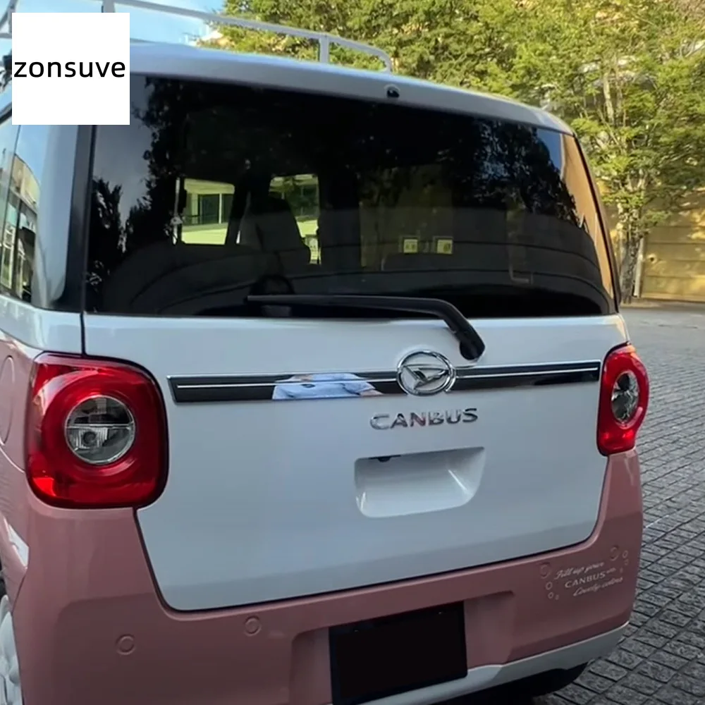 

For Daihatsu CANBUS 2023-2026 Rear Trunk Chrome Trim & Tailgate Logo Decorative Sticker Body Kit Accessory