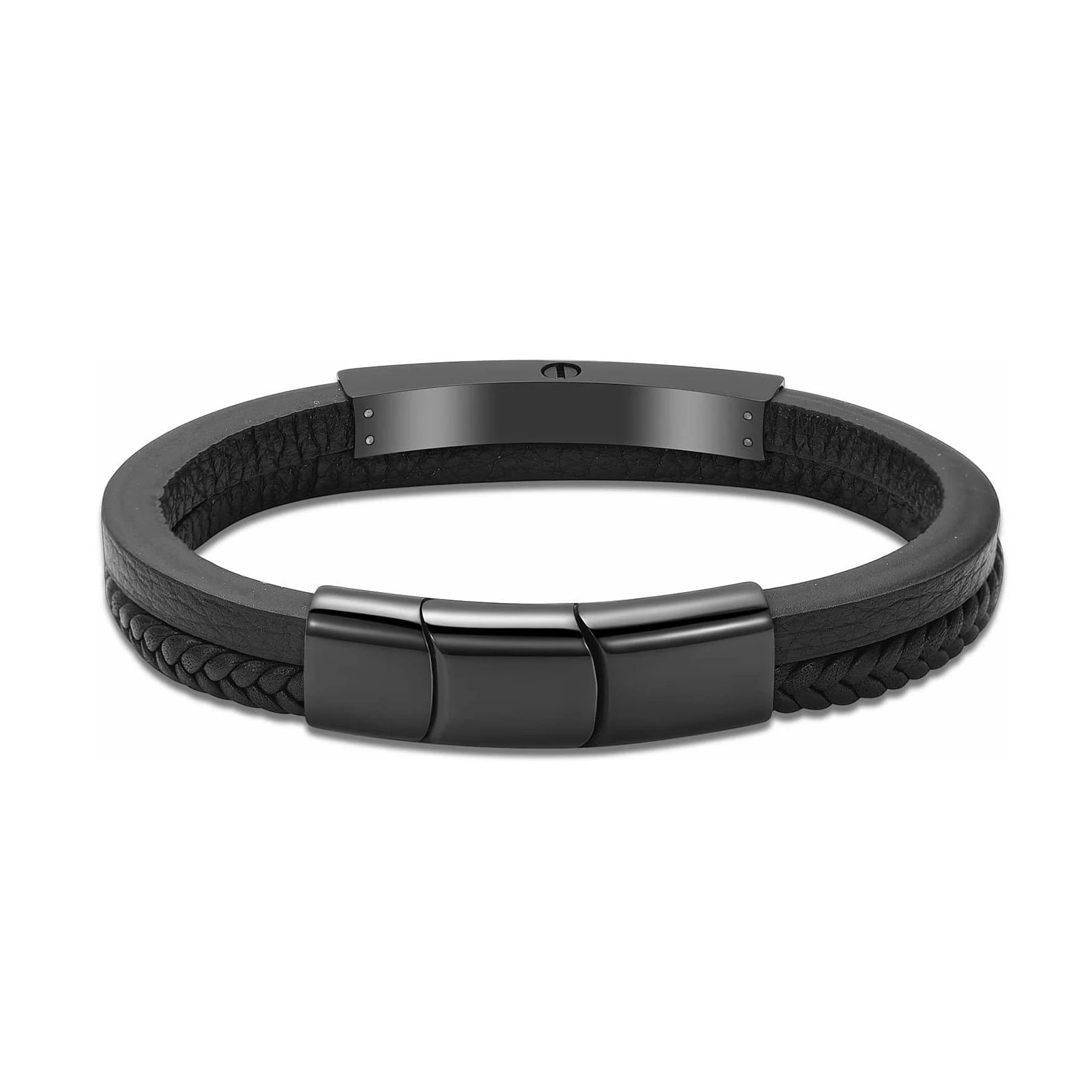 Leather Urn Bracelet for Ahses for Men Cremation Jewelry Keepsake Memorial Ash Bracelet