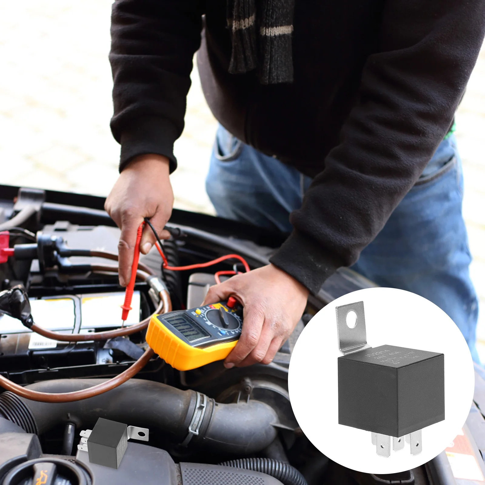 

12V 40A Car Relay 5 Pin Waterproof Design Stable Performance Relay for Boat Truck Marine Engine Starting System