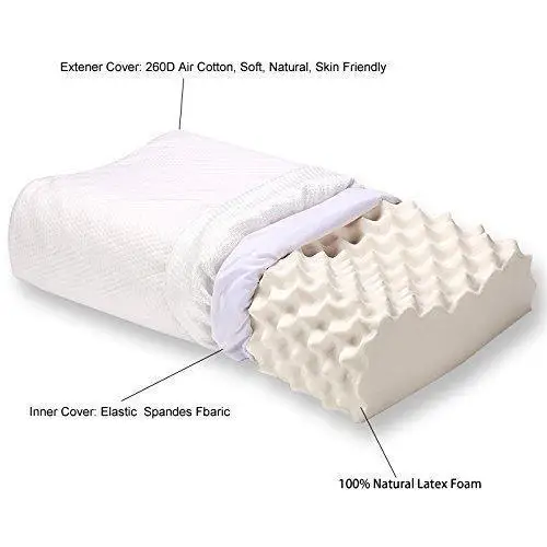 Thailand Natural Massage Latex Pillow Student Adult High and Low Pillow Massage Granule Pillow Protect Cervical