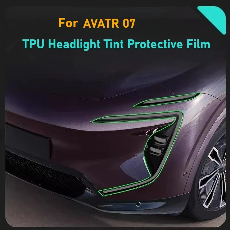 

For AVATR 07 Smoked Headlight Film TPU Taillight Protective Film Transparent Protective Color Change Films Sticker Accessories