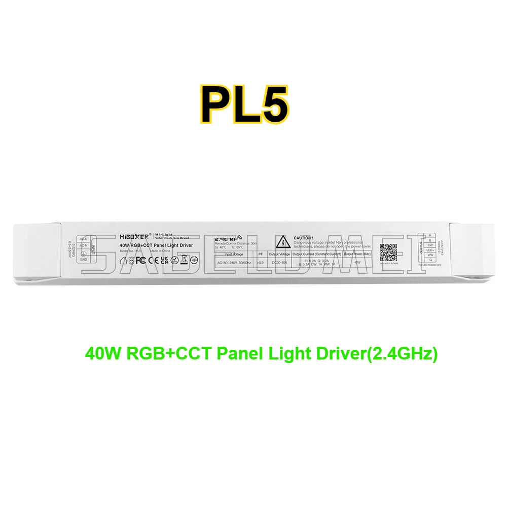 MiBoxer New PL5 40W RGBCCT Panel Light Driver Power PL1 0/1-10V SC AC180-240V Single color Led Driver Transformer