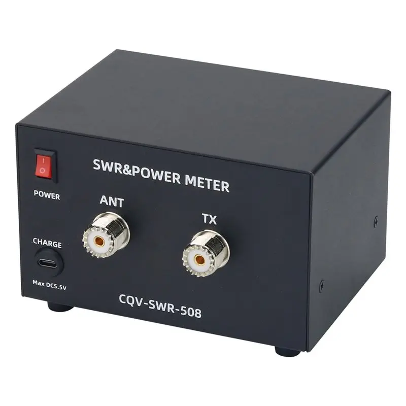 ABLN-CQV-SWR-508 200W 1.8-54Mhz Digital SWR & Power Meter 4.3-Inch IPS Color Screen Standing Wave Meter For Ham Radio