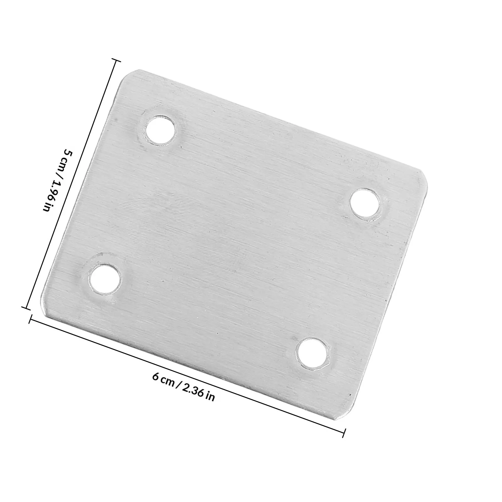 10Pcs Stainless Steel Flat Joining Plate Furniture Brackets Straight Mending Plates Repair Fixing Brackets for Wood Furniture