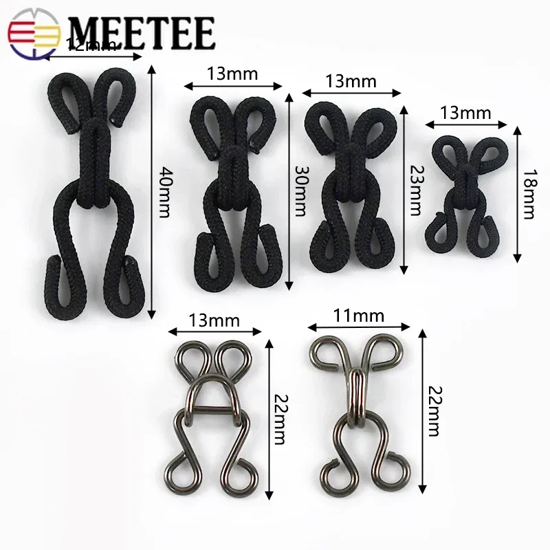 30/50Sets Metal Invisible Button for Underwear Skirt Coat Buckles Garment Pants Clasp Collar Dress Hooks DIY Sewing Accessories