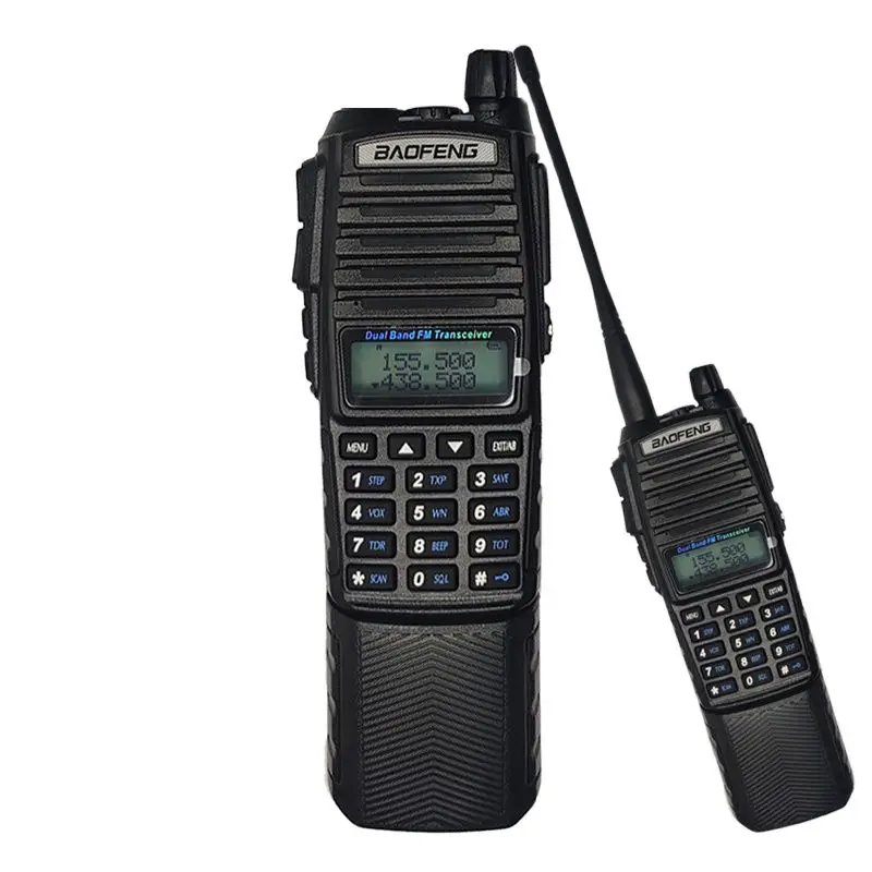 Baofeng-Long Range Walkie Talkie, UV82, 8W Ampliar Bateria, Rádio de Presunto de Alta Potência, Rádio bidirecional para caça