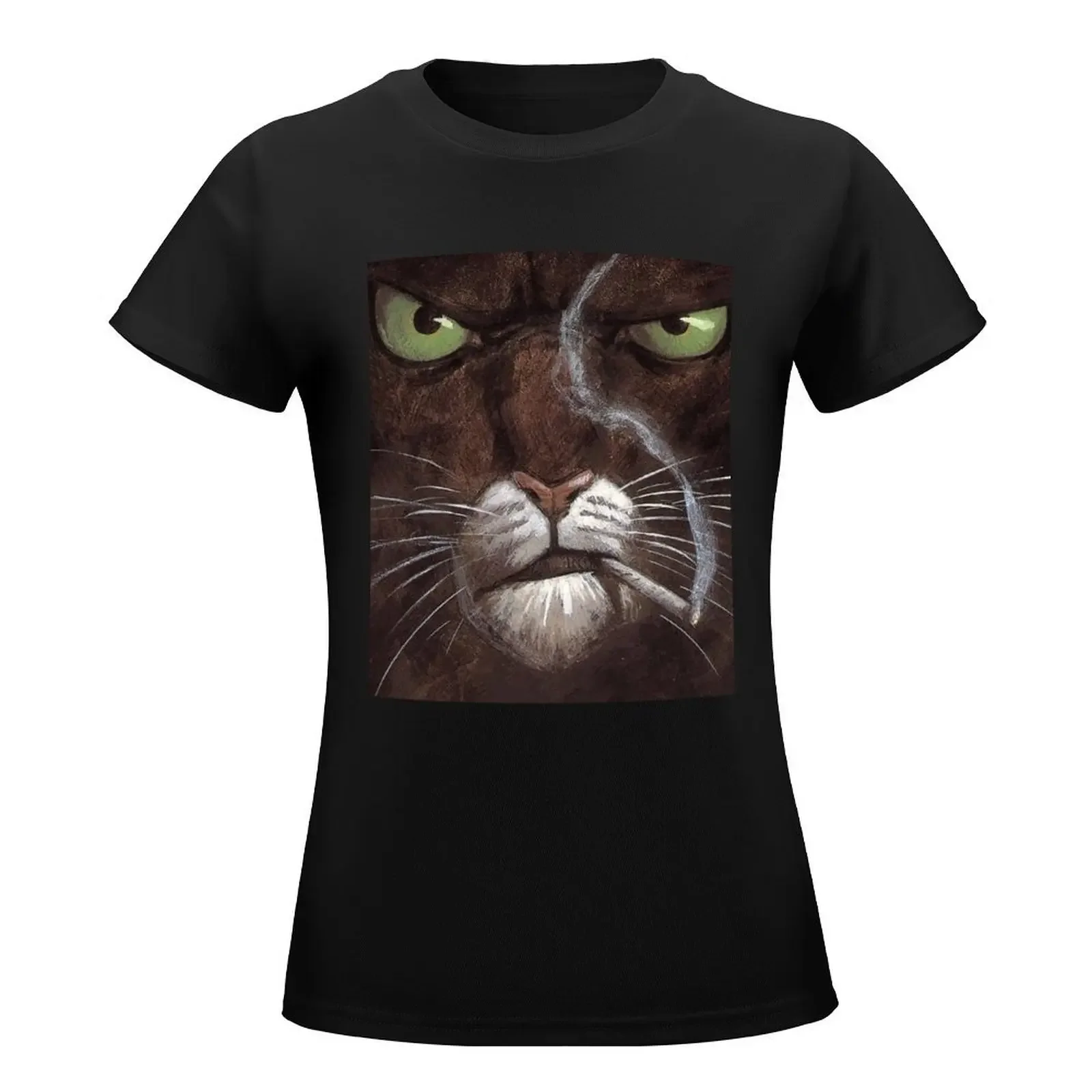 Blacksad illustration by Juanjo Guarindo T-Shirt tees anime clothes Short sleeve tee ariat shirts for Women