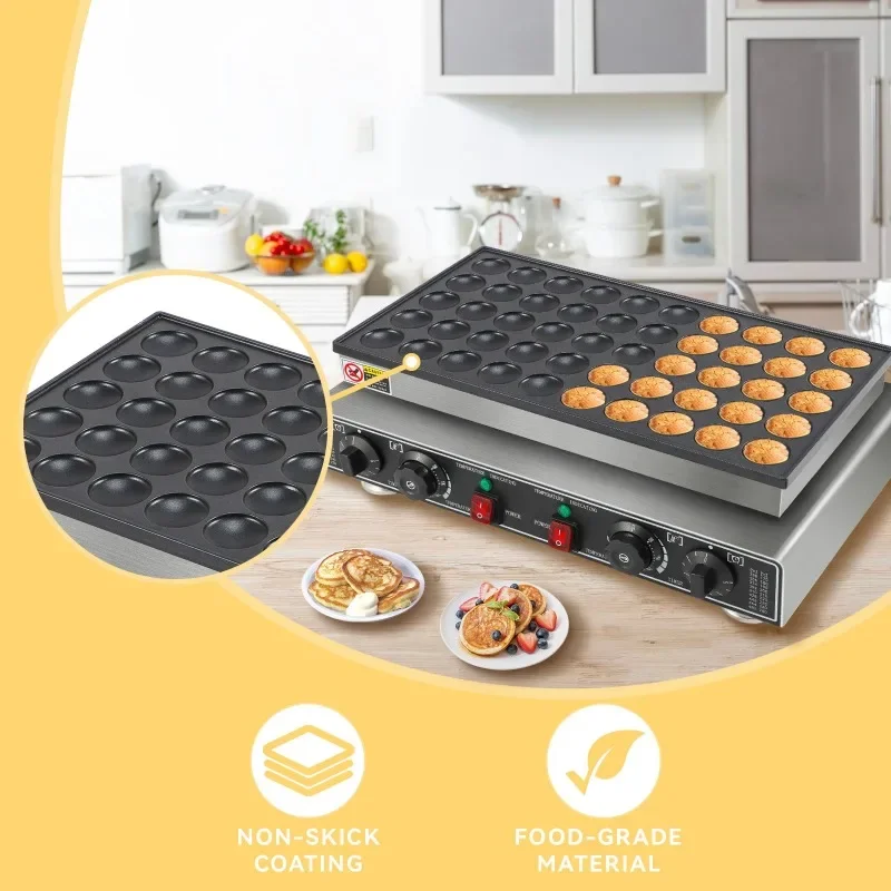 Mini Pancakes Maker Machine,110V Mini Dutch Pancake Maker,1800W Commercial Electric Nonstick Waffle Maker Machine for Home