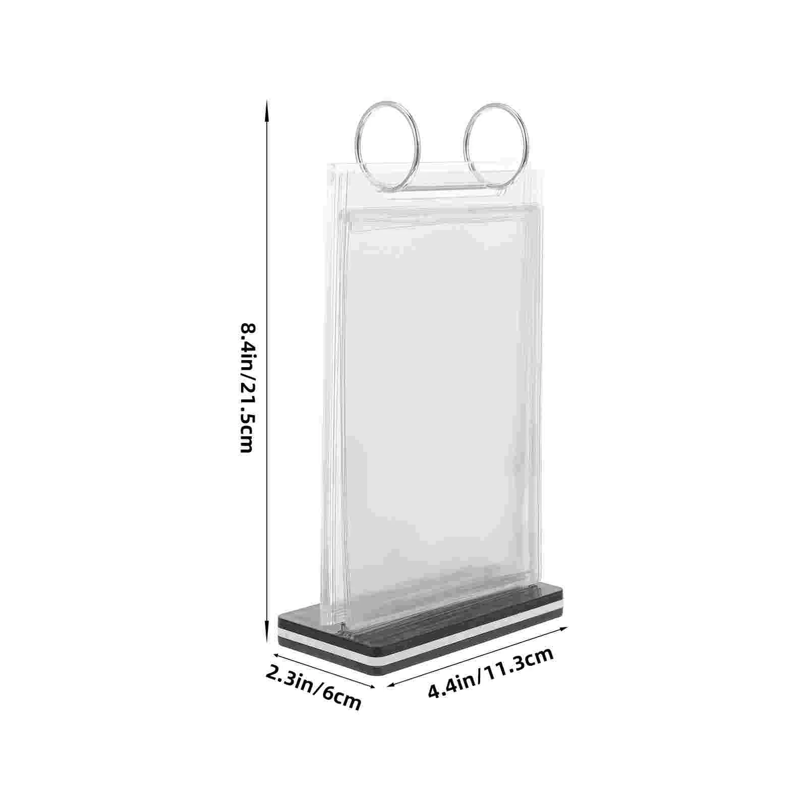 Menu Display Stand Table Holder Numbers Stands Card Flip Desktop Sign with Base Poster Loose Leaf Office