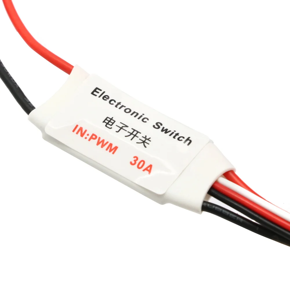 30A Electronic Swith LED Light Controller PWM 3.7-28V RC Remote Switch Bec per parti Rc LED Airplane/Car Switch Lumier