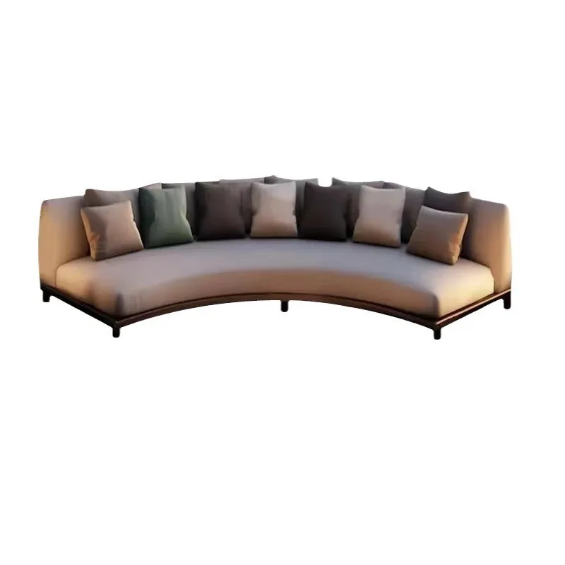 

Nordic outdoor sofa combination solid wood villa leisure waterproof card seat furniture