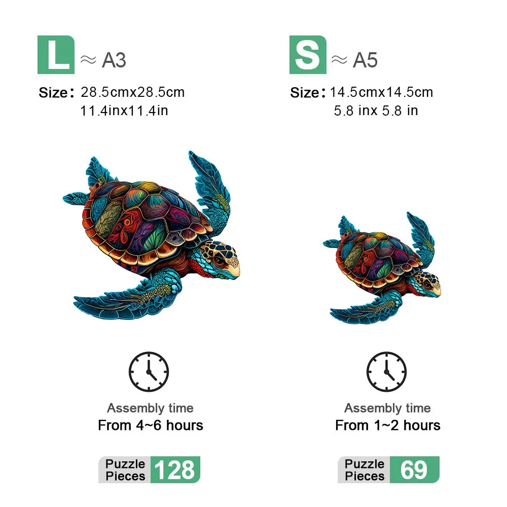 A5a4a3السلاحف لغز شخصية ثلاثية الأبعاد لغز الكبار الأطفال هدية التعليم لعبة أطفال لعبة