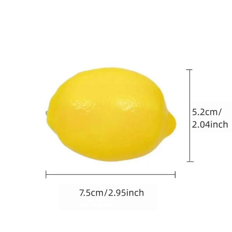 （ 6pcs Simulated Lemon False Yellow Lemon Model Artificial Foam Fruit Photography Props Decorations
