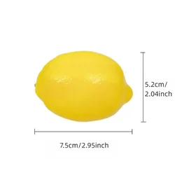 ( 6pcs Simulated Lemon False Yellow Lemon Model Artificial Foam Fruit Photography Props Decorations