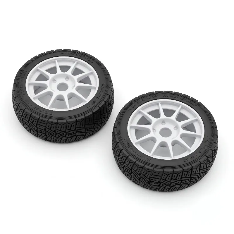 RLAARLO 1/7 Mitsubishi EVO Rally Slevo-07 RC Car Upgrade Kit, Off-Road Tires Spotlights Dust Covers Mud Flaps Accessories
