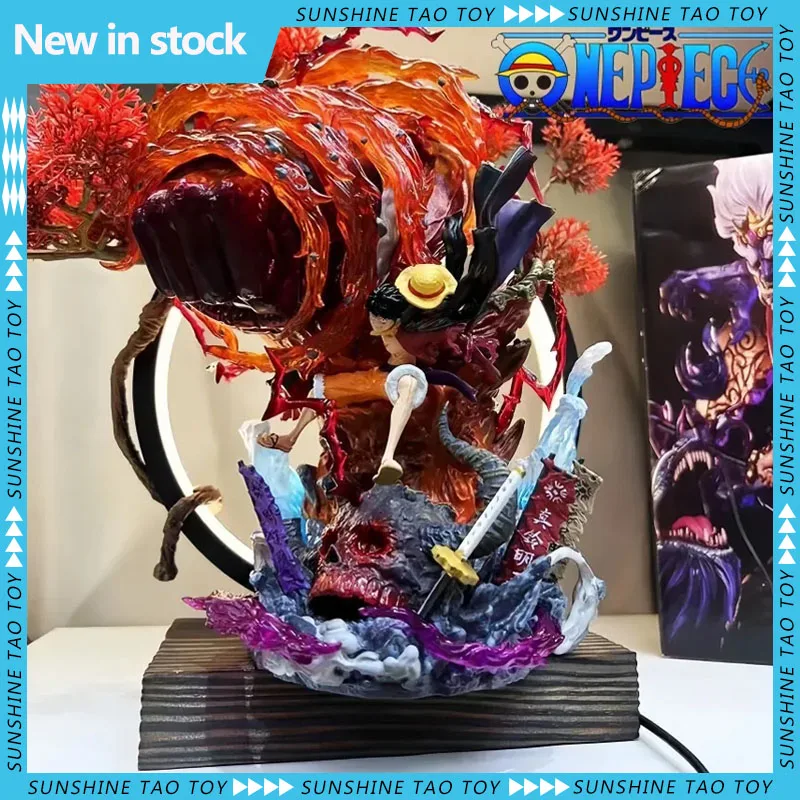 

Hot One Piece Gk Anime Figure Luffy Figures Toys Gear 3 Figurine Red Roc Pvc Statue With Led Collectible Model Decoration Gifts