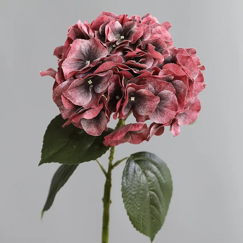 3Pcs Artificial Latex Large Hydrangea Moisturizing Real Touch Flowers Home Decoration Hydrangea Wedding Floral Party Table Decor