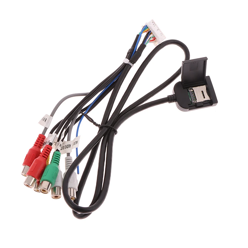 △ 20 P Plug Car Stereo Radio  Output AUX Wire Harness Wiring Connector Adaptor Subwoofer Cable 4G SIM Card Slot Car Radio Cable