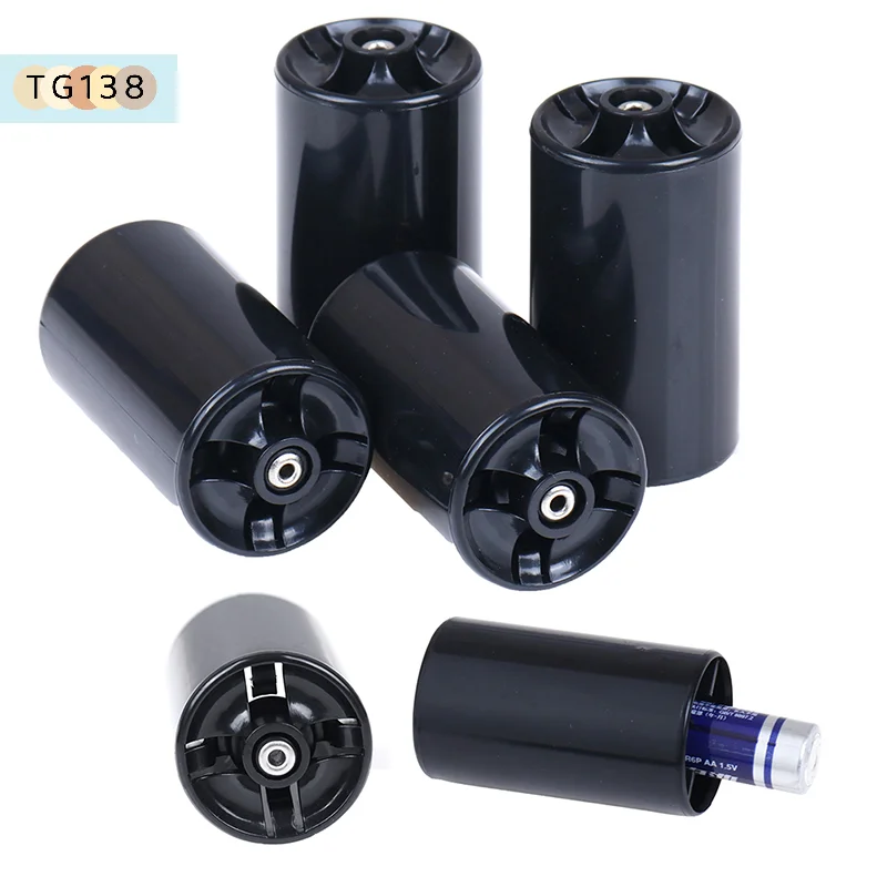【New】4PCS AA To D Type Cell Battery Converter Adapter Holder Batteries Case Switcher