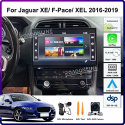 13.3Inch Android 14 For Jaguar XE XEL F-Pace X760 X761 2016 2017 2018 2019 Car Multimedia Player Stereo Radio Receiver Head Unit