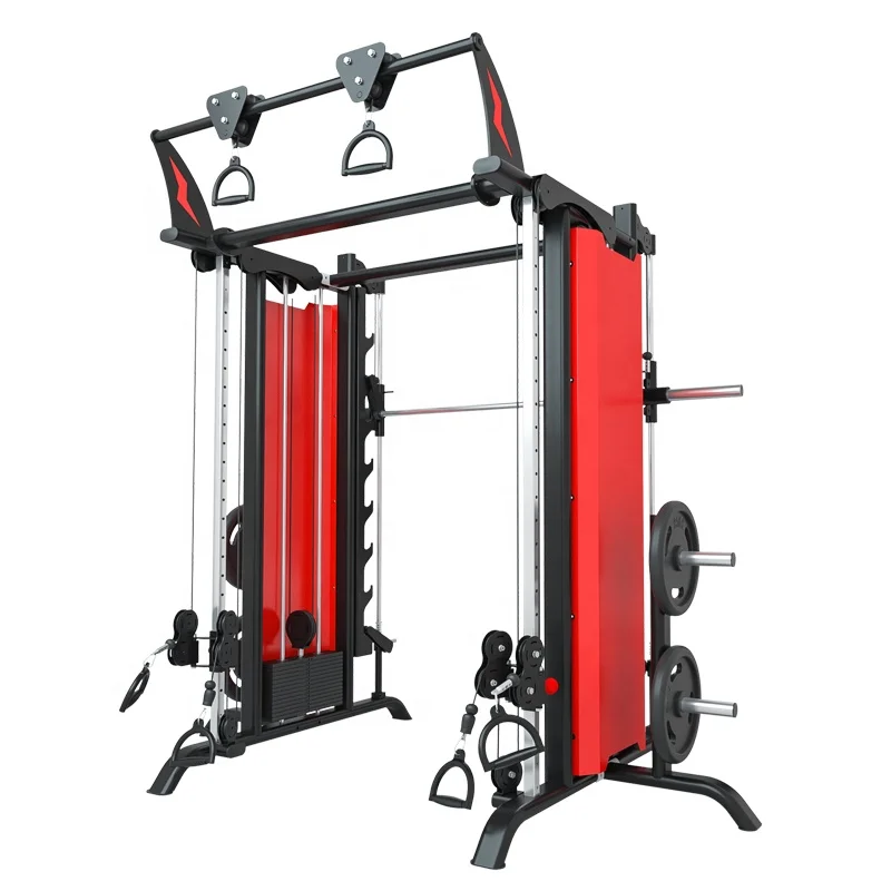 

New Design Type Gym Fitness Equipment Multi-Functional Cable Crossover Device Smith Squat Rack Machine