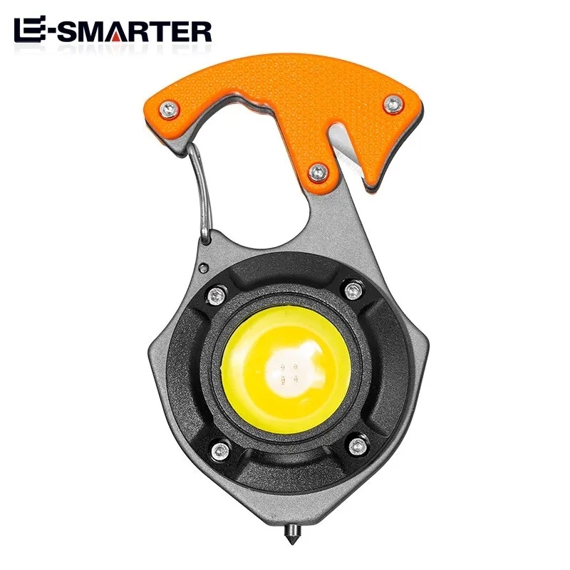  Multifunctional Portable Highlighting Light Type-c Fast Charging Large Capacity Battery Life Keychain Lamp COB Flashlight 