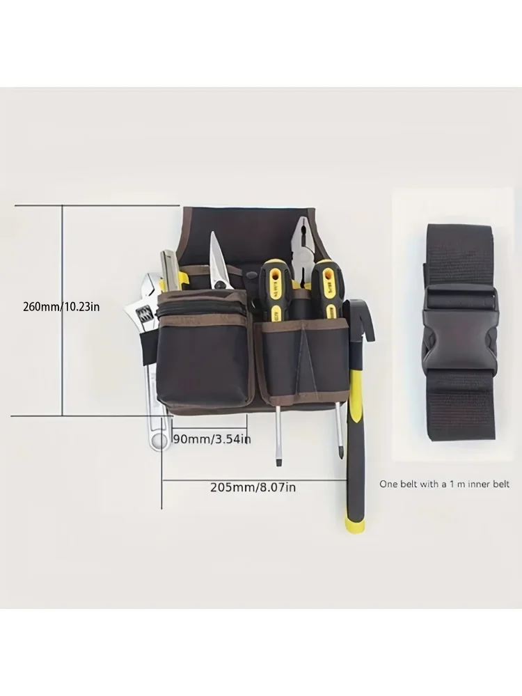 Multifunctional Tool Storage Bag Pouch Belt Hardware Electrician Toolkit Drill Waist Bag Wrench Screwdriver Tool Bags Organizer