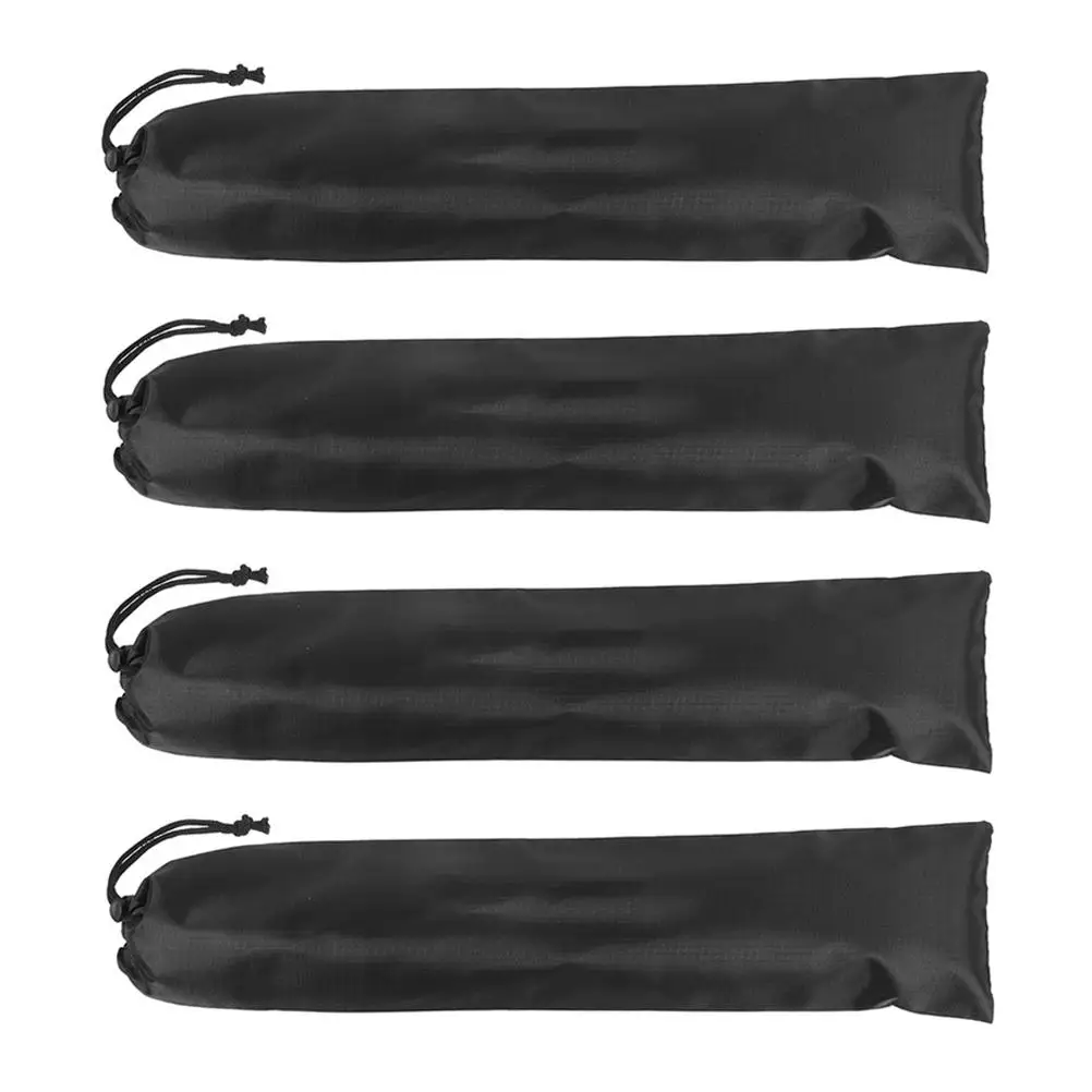 4pcs Tent Black Outdoor Storage Wear Resistant Cloth Camping Fishing Camping Storage Bag Trekking Pole Bag Trekking Equipment