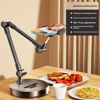 Adjustable Height Telescopic Phone Stand 360° Rotate Stable Base Tablet Stand Portable Metal Desktop Phone Holder