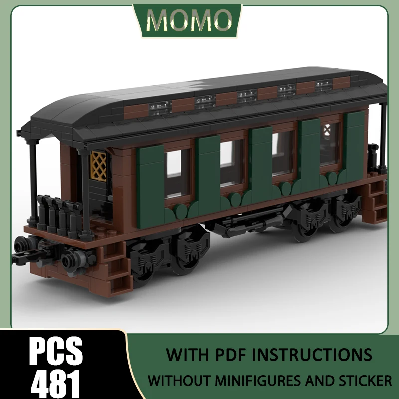 

Moc Building Blocks Unfurnished 1800's Western Passenger Coach Model Technology Brick Assembly Construction Christmas Toys Gifts