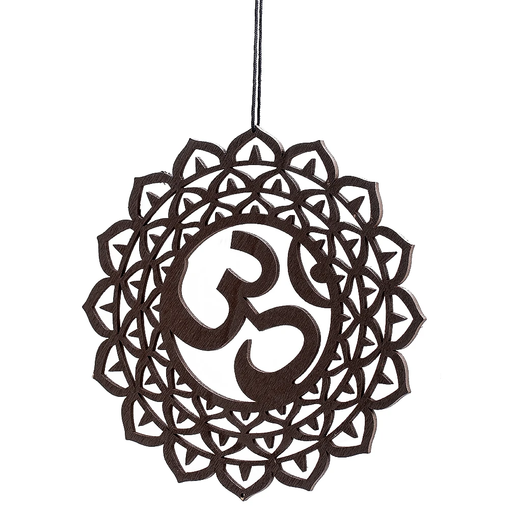 Crafted Wooden Om Symbol Wall Decor Yoga Meditation Spirit Home Decor Unique Carving Zen Inspired Trending Ornament Accessories