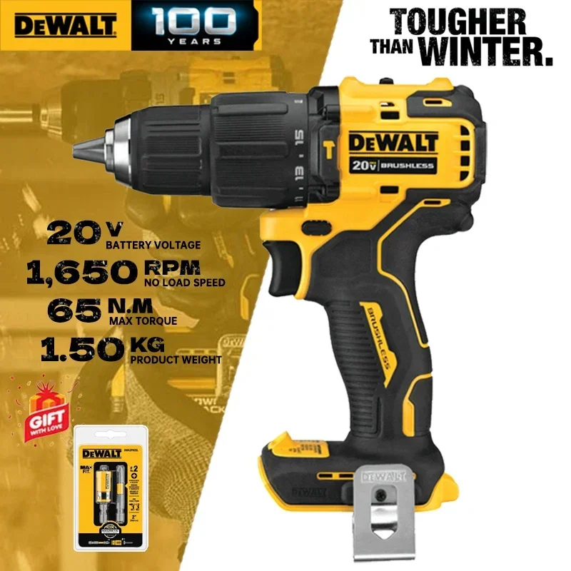 DEWALT DCD709 Cordless Impact Drill Driver Hand Compact Hammer Drill Brushless Motor Dewalt Power Tools DCD709N With DWA2PH2SL