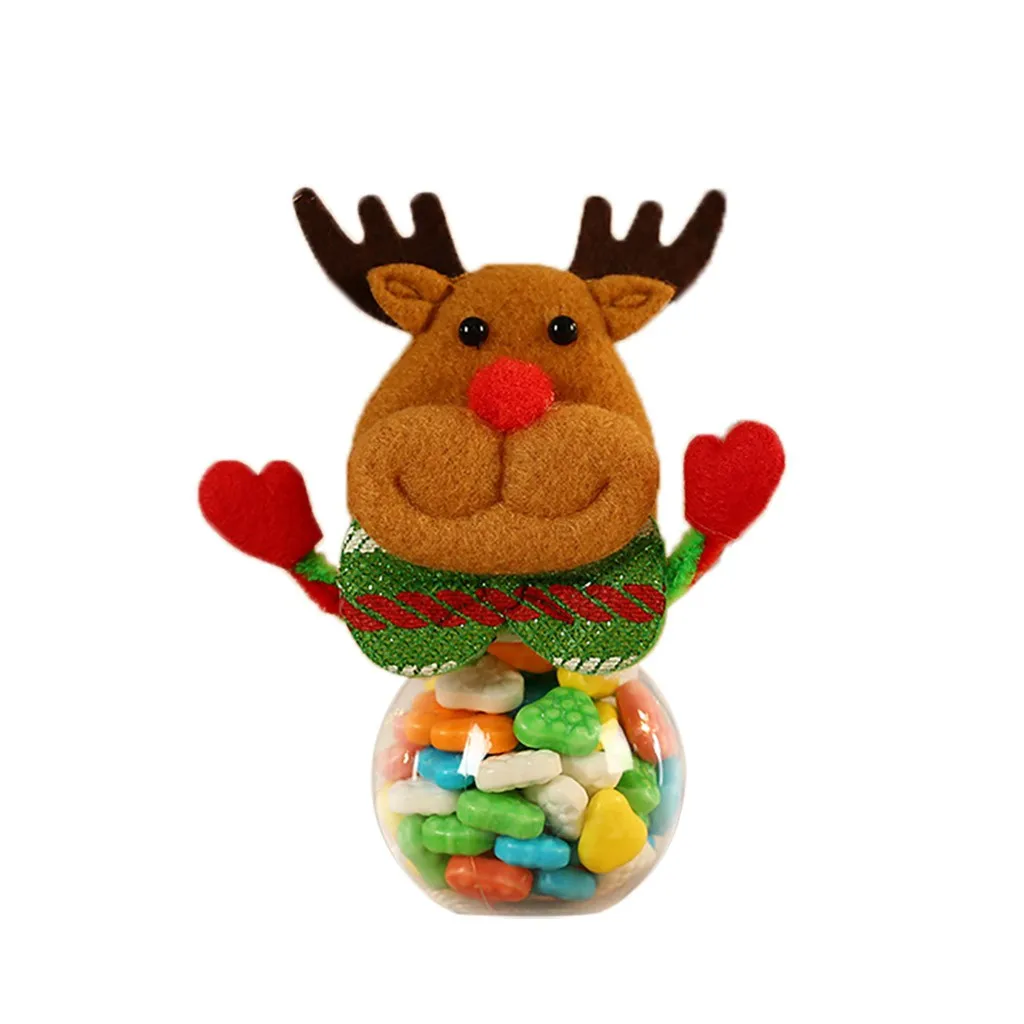 Cute Christmas Candy Storage Can Decorate Home Gift Cookies Food Storage Jar Party Decor Suministros NavideñOs Adornos NavideñOs