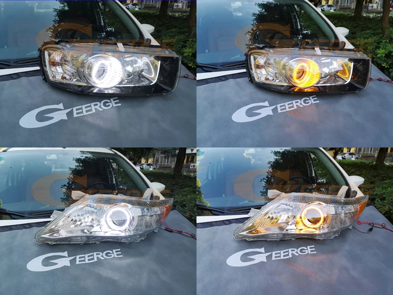 For Subaru Impreza WRX STI 2003 2004 2005 Ultra Bright A/W Switchback Day Light Turn Signal SMD LED Angel Eyes Halo Rings