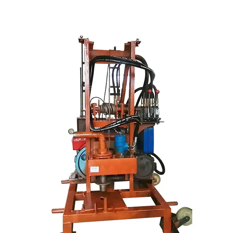 Small Portable 40 Meter Depth Water Well Drilling Rig Customized Easy to Operate DTH Series 80 Meter Drill Rig Machine for Nepal