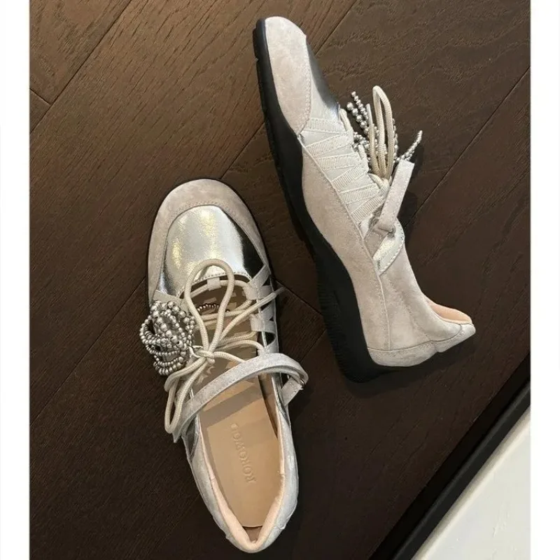 Retro Functional  Flat Shoes for Women 2026 Summer New Sports Casual Height-increasing Training Shoes Sneakers