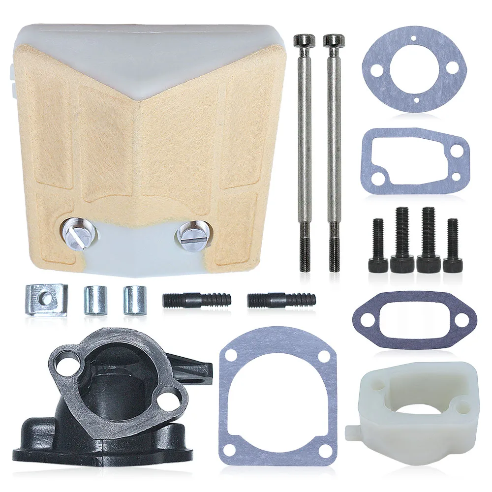 Intake Elbow Manifold Air Filter For Husqvarna 61 268 272 Carburetor Muffler Bolt Screw Gasket Chainsaw 503496901, 501806602