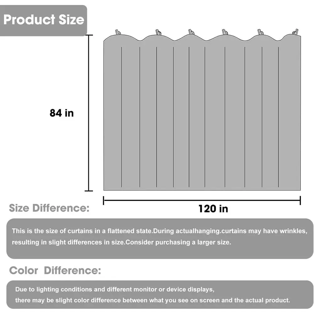 Graues Sichtschutz-Vorhangpaneel, 120 x 84, Raumteiler für Wohnzimmer, Schlafzimmer oder Büro