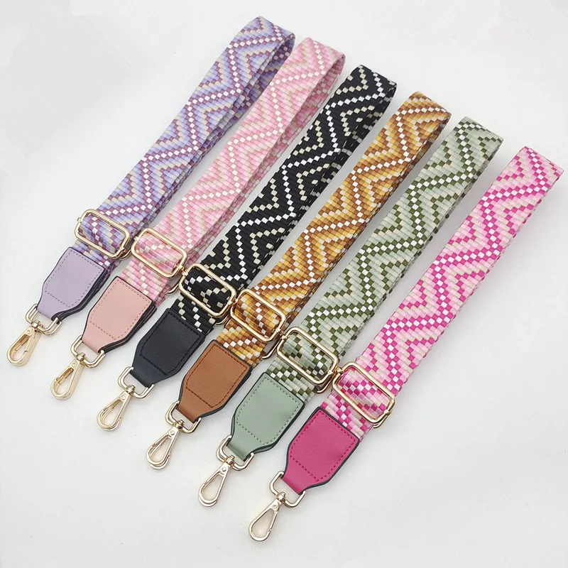 New Bag Belt Replaces Ethnic Style Widened Women's Bag Shoulder Strap Adjustable Crossbody Transformation Bag Length Strap