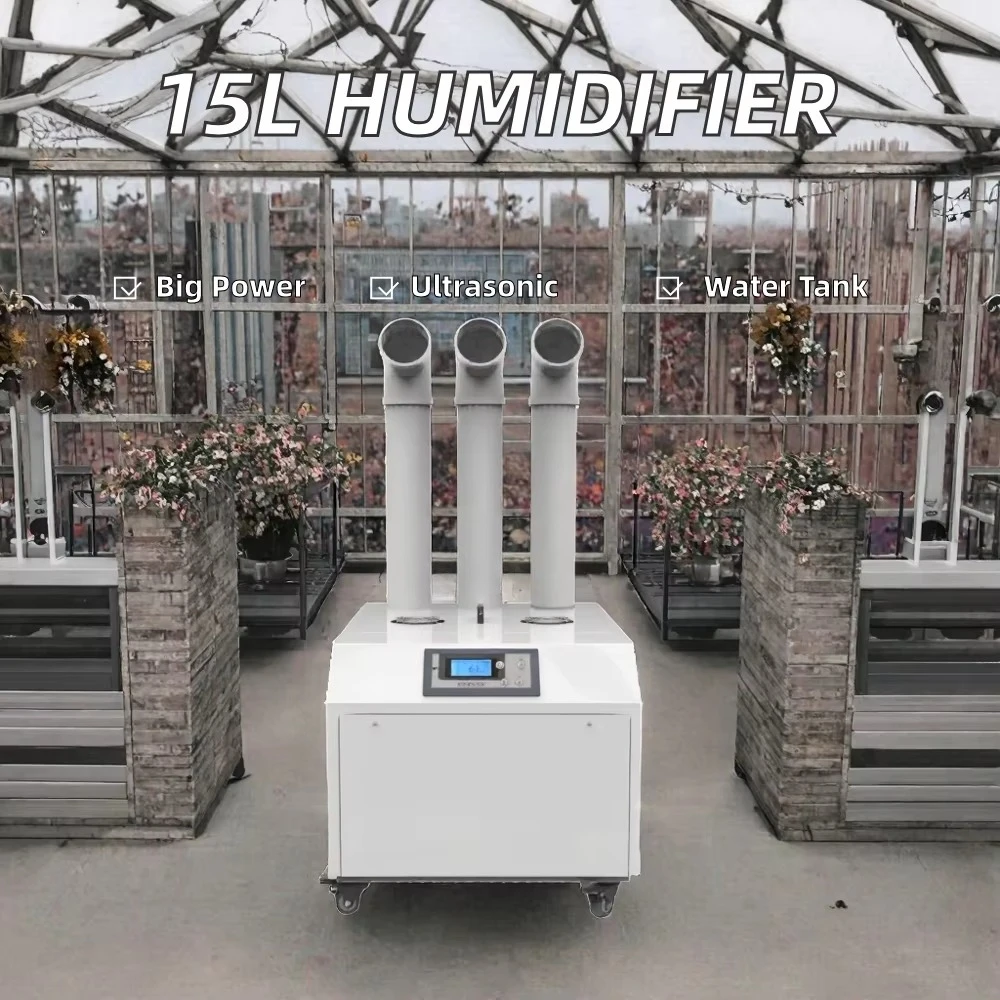 15L Per Hour Industrial Greenhouse Ultrasonic Humidifier with Water Tank for Agriculture 220V 1 Year Warranty